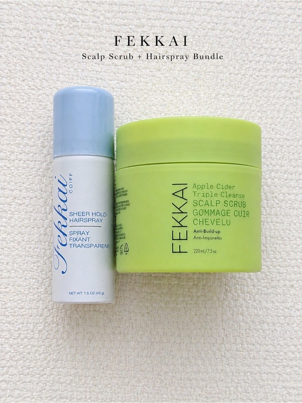Fekkai Apple Cider Scalp Scrub + Sheer Hold Hairspray bundle Set